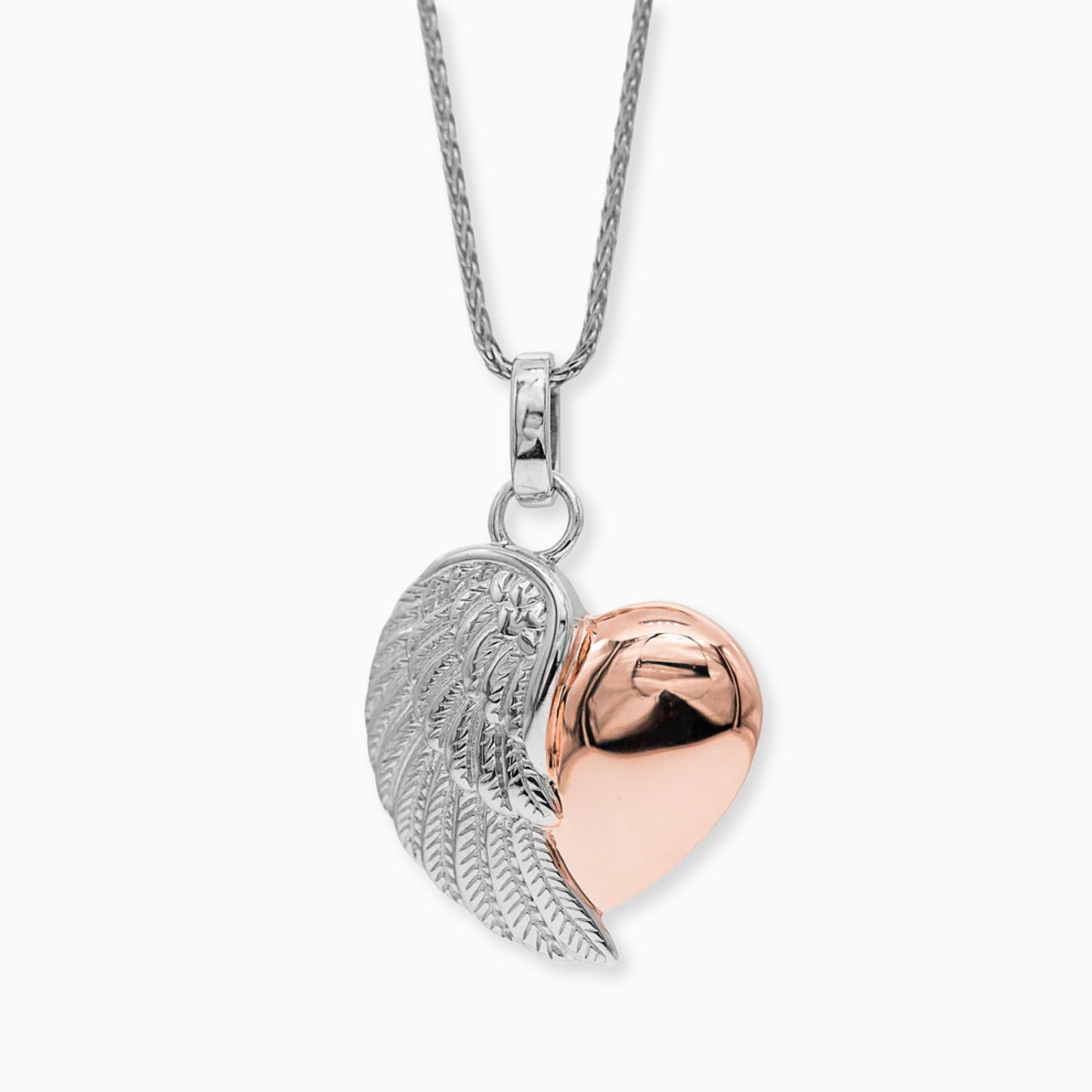 Halskette 925er Silber Herzflügel