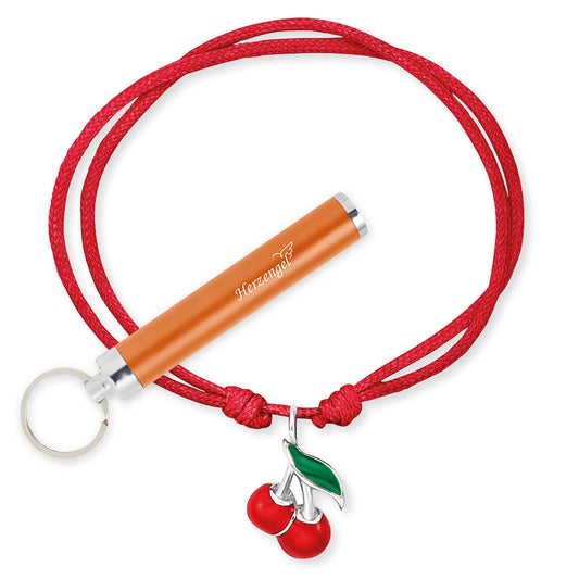 Engelsrufer Mädchen Kinderarmband rot Nylon mit Kirsche Anhänger
