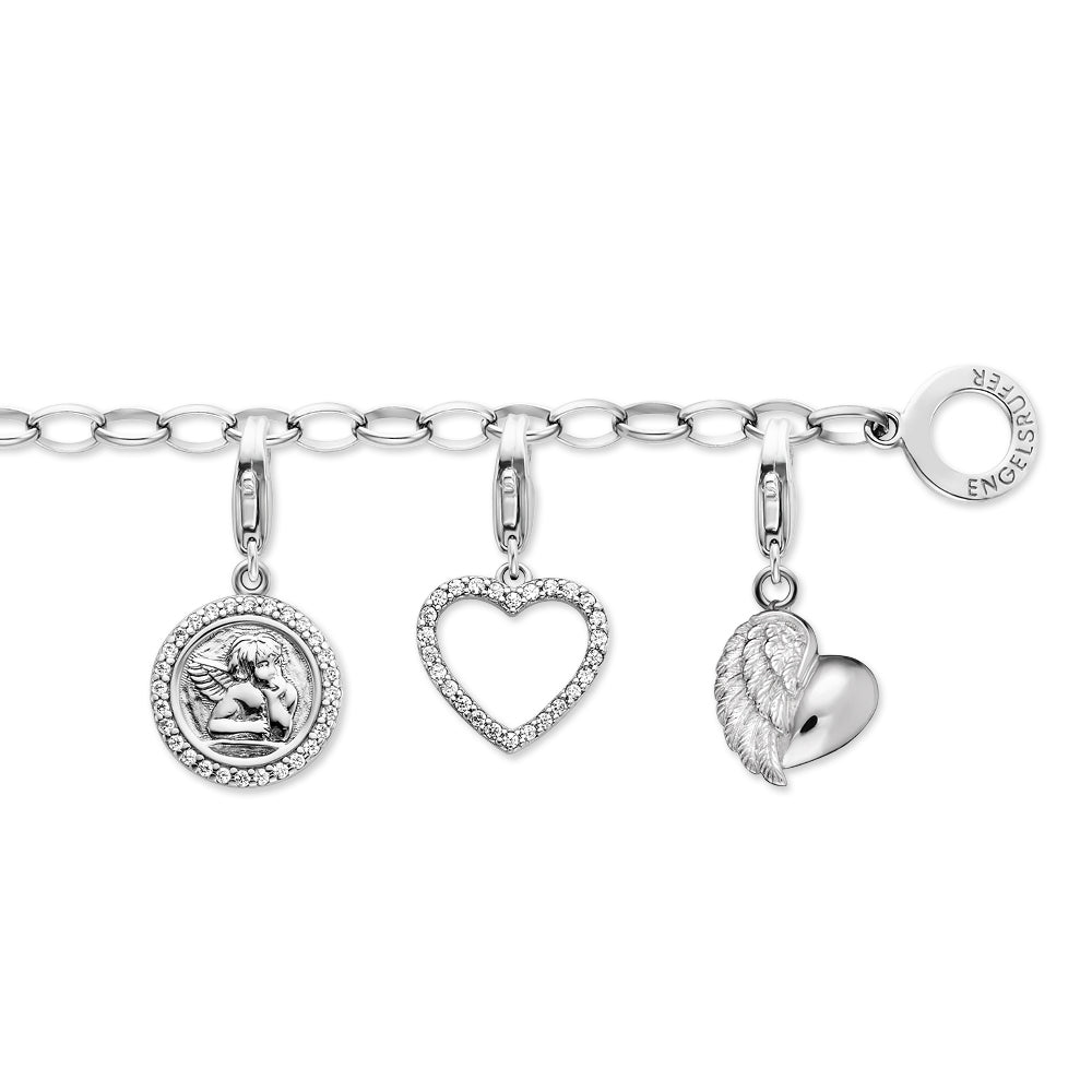 Engelsrufer Bettelarmband silber / rosé für Charm Anhänger