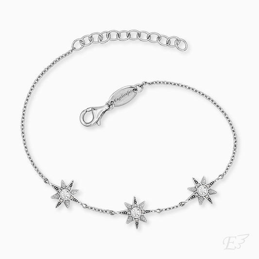 Engelsrufer silver bracelet women's star motif with zirconia