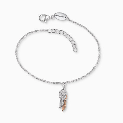 Engelsrufer Armband mit Anhänger Flügel Duo silber und rosegold