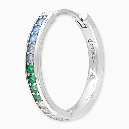 Engelsrufer Damen Creole Silber Regenbogen mit Zirkonia Multicolor