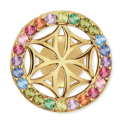 Engelsrufer Damen-Ohrring Stecker gold multicolor Lebensblume