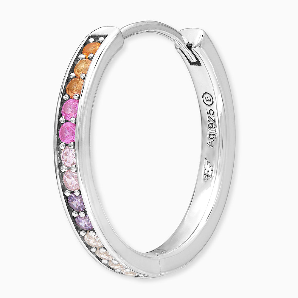 Engelsrufer Creole Silber Regenbogen mit Zirkonia Mulitcolor