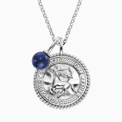 Engelsrufer Damen Kette Silber mit Zirkonia und Lapislazuli Stein für Sternzeichen Schütze