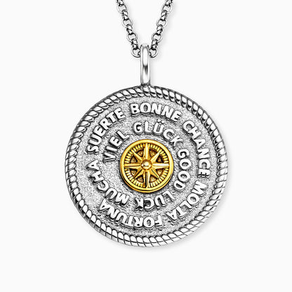 Engelsrufer women's necklace 925 sterling silver bicolor talisman