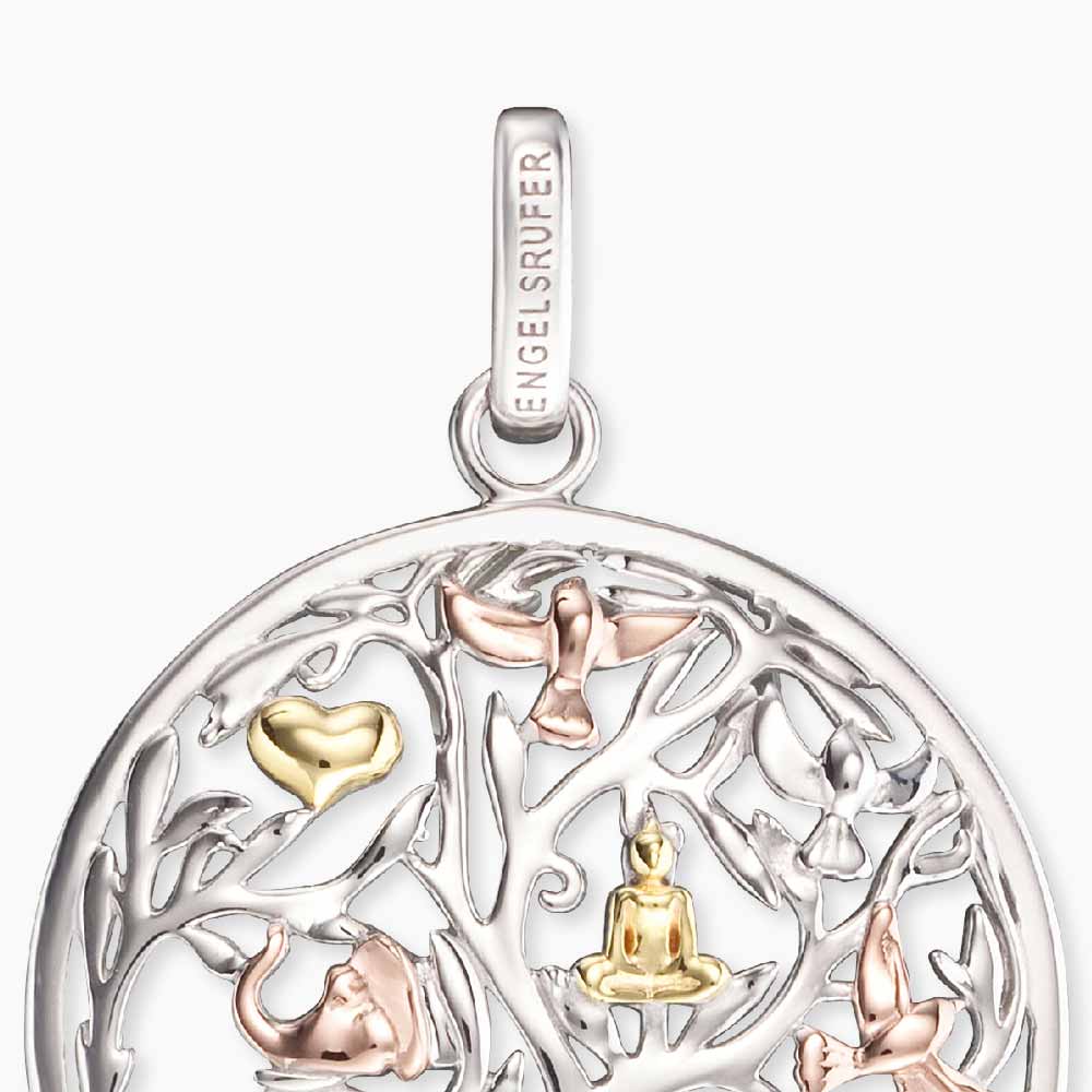 Engelsrufer women's tree of life pendant silver, gold, rose