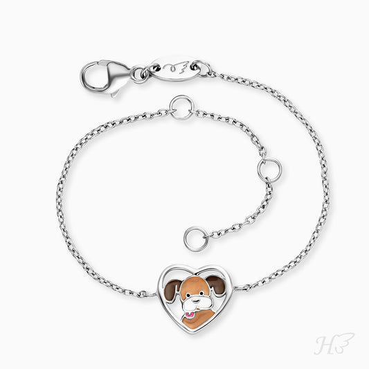 Engelsrufer children's bracelet girl dog with multicolored enamel