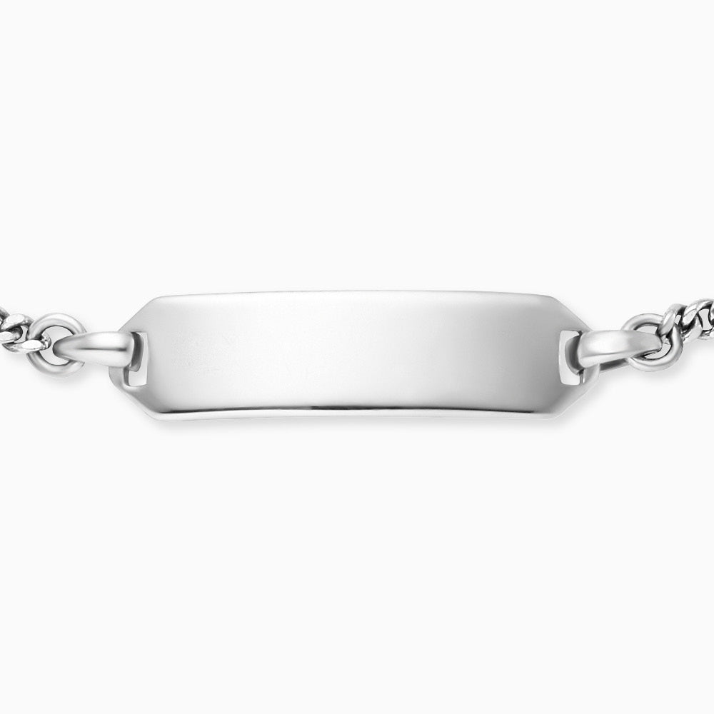 Engelsrufer children's bracelet girls silver with engraving plate and bear with heart symbol