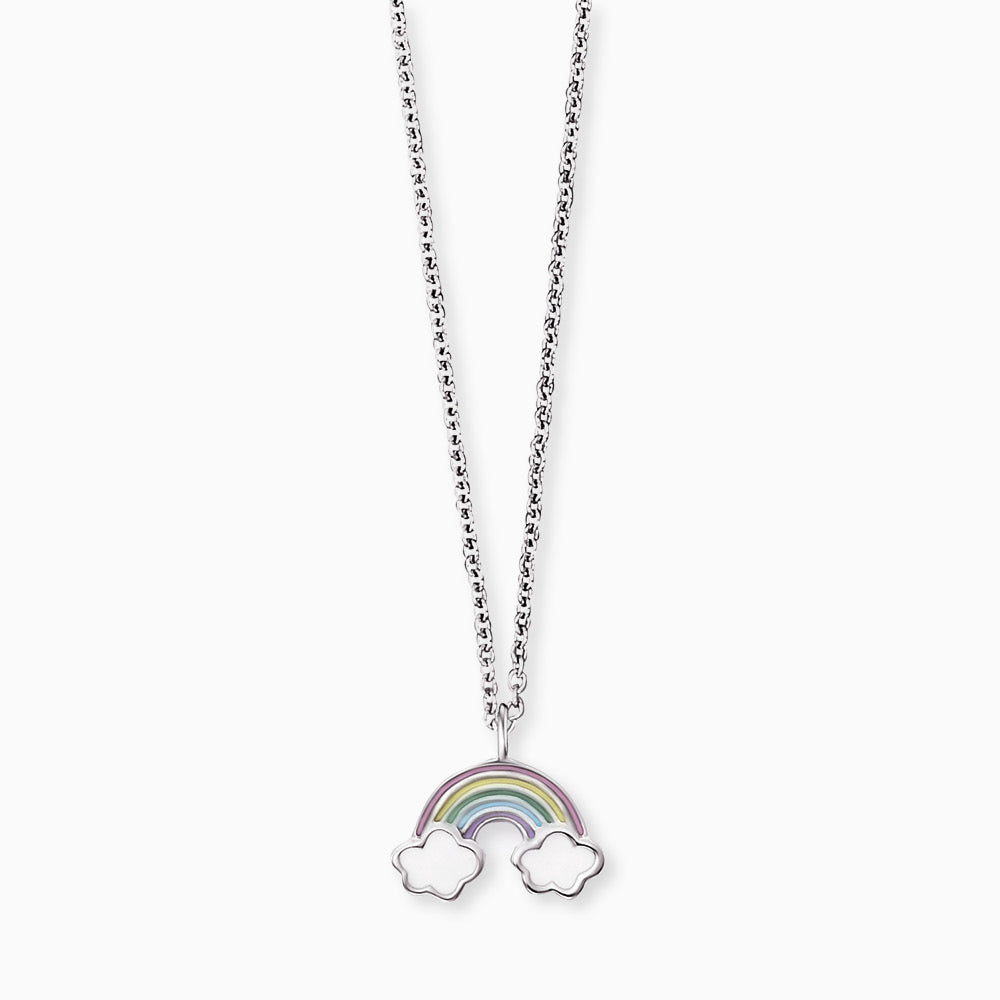 Engelsrufer girls' children's necklace silver with rainbow multicolor