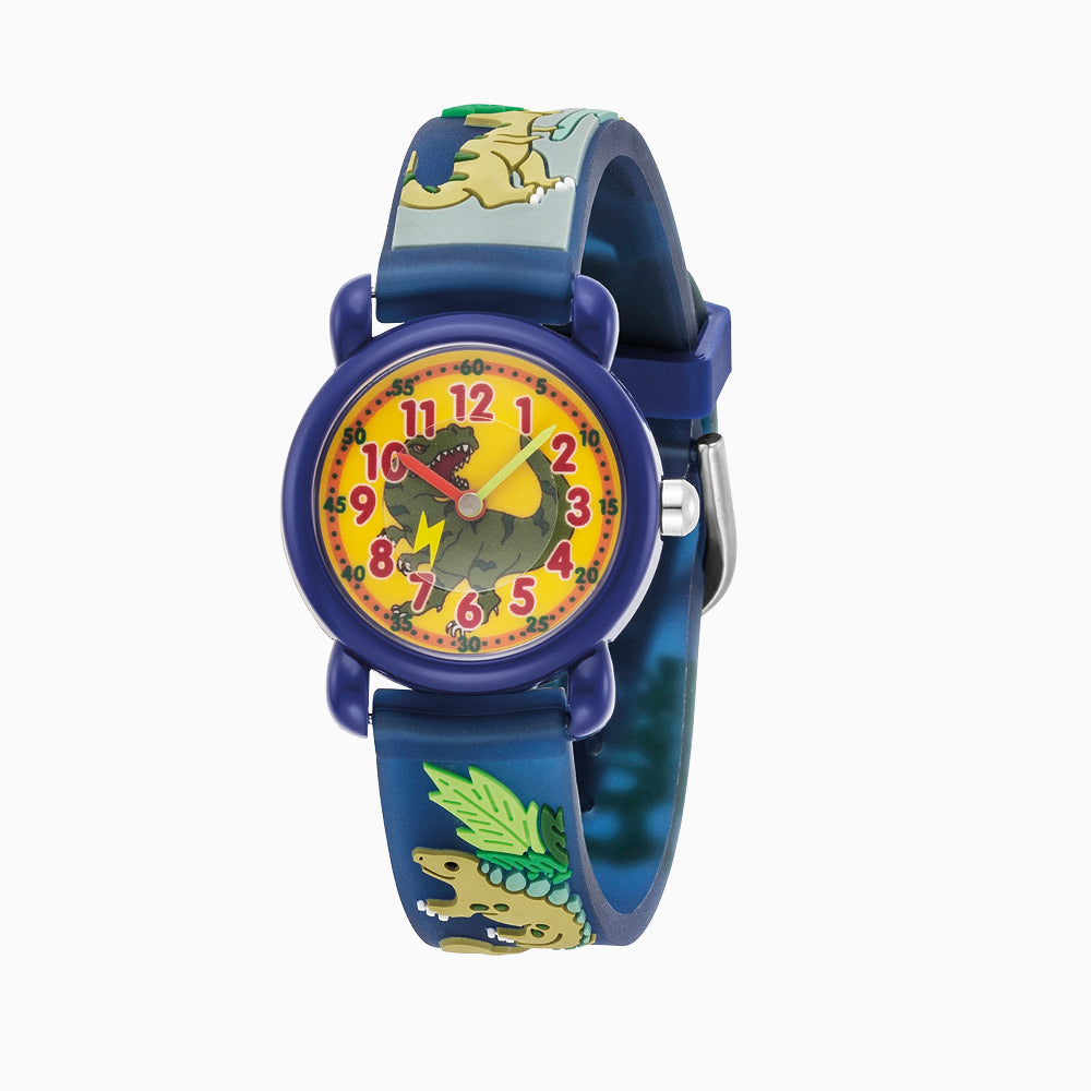 Engelsrufer Kinder Uhr Dinosaurier Multicolor für Jungen inkl. Stiftemäppchen