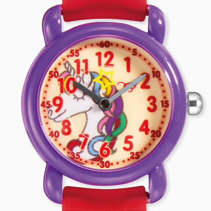 Engelsrufer Mädchen Kinder-Uhr analog Einhorn, Stern inkl. Stifte-Mäppchen