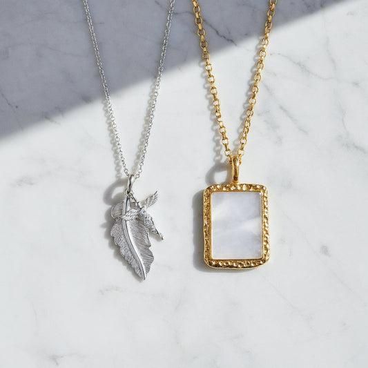 2er Schmuckset 925er Silber Pure Moon mit Schutzengel
